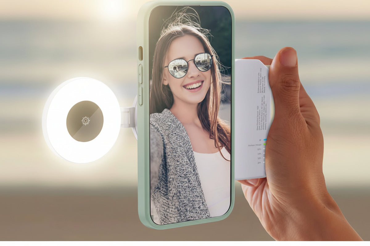 For Magsafe Magnetic Pocket Light Three-Level Adjustment Led Fill Light Phone Selfie Light for Iphone 12-15 Series Makeup Vlog