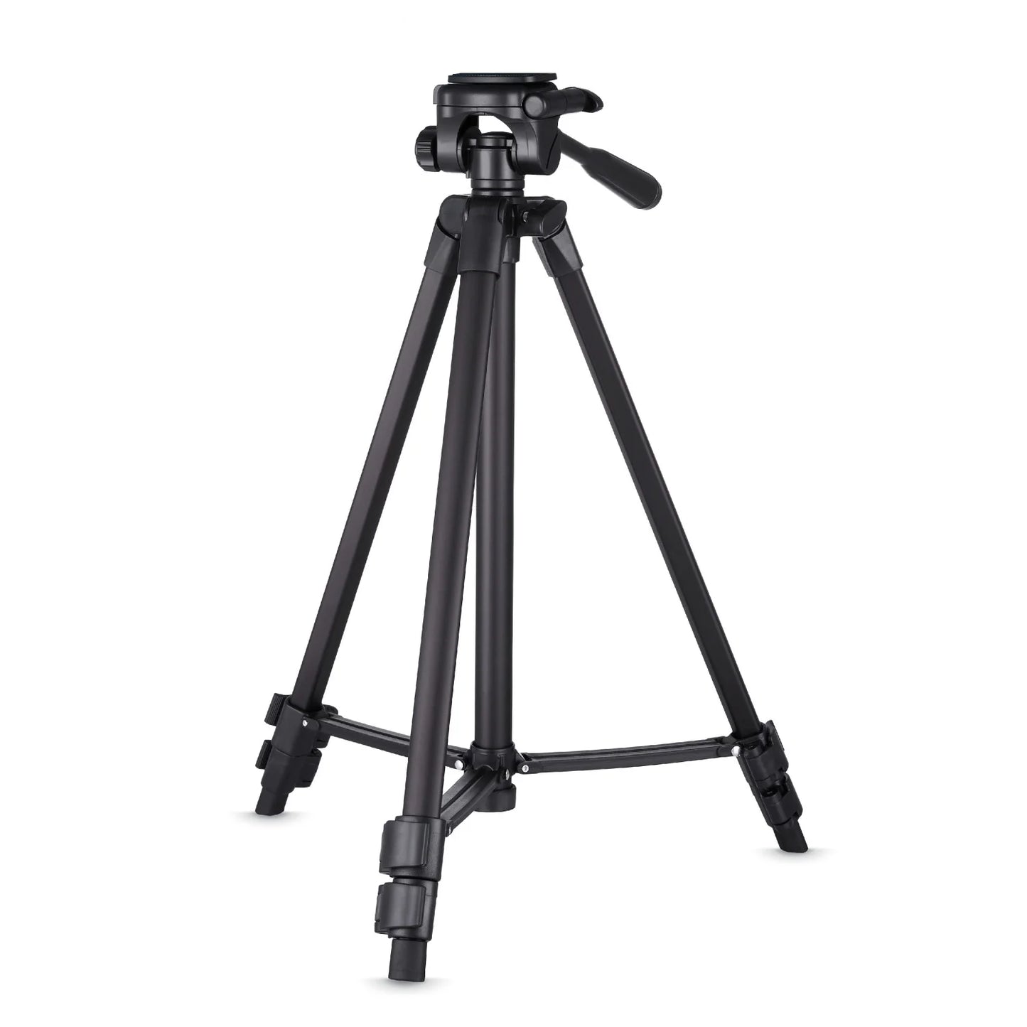 52" Aluminum Compact Camera Tripod Adjustable Height, Light Weight, Mounts for Slr|Camera|Smartphone|Gopro
