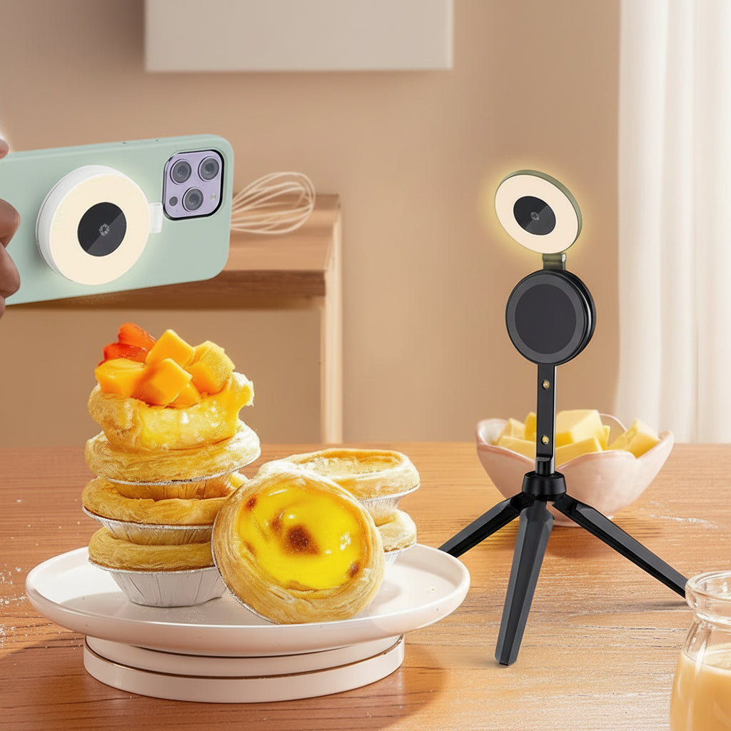 For Magsafe Magnetic Pocket Light Three-Level Adjustment Led Fill Light Phone Selfie Light for Iphone 12-15 Series Makeup Vlog